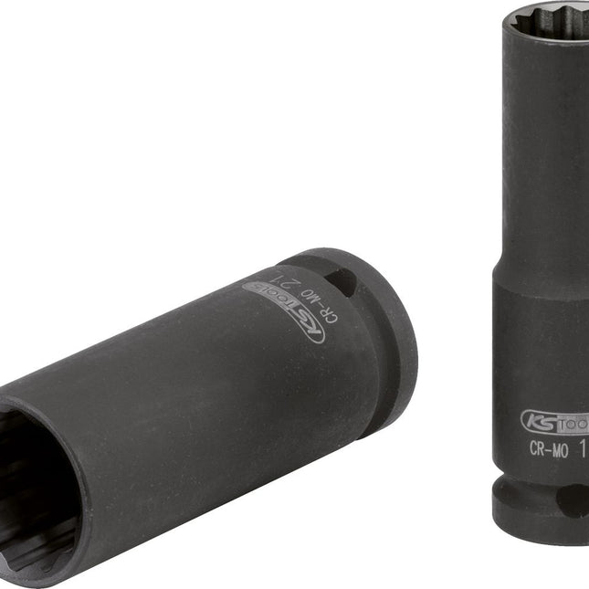 KS TOOLS 1/2' Llave de vaso de impacto de 12 cantos, larga, 27 mm ( 515.0973 )