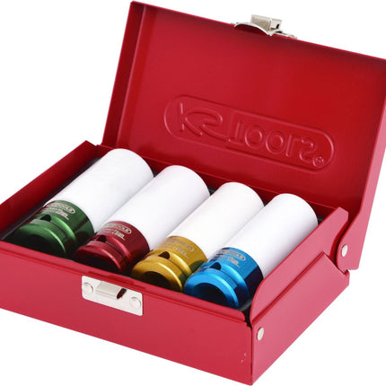 KS TOOLS 1/2" Alu-Felgen Kraft-Stecknuss-Satz, 4-tlg ( 515.1006 ) - Toolbrothers