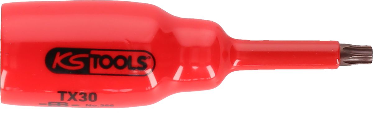 KS TOOLS Llave de vaso con punta de 1/2' y aislamiento protector para tornillos Torx, T50, corta ( 117.2441 )