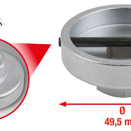 KS TOOLS 1/2" Ölfilterschlüssel, SW 49,5mm ( 150.9259 ) - Toolbrothers