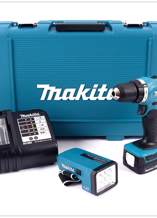 Makita DDF 343 RHJ - 1L 14,4V Akku Bohrschrauber mit 1x 1,5 Ah Akku, Ladegerät, BML 146 Lampe im Makita Koffer - Toolbrothers