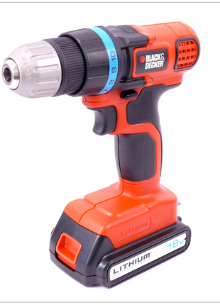 Black & Decker Akku Bohrschrauber EGBL 18 K 18V mit Ladegerät und Akku 1,5 Ah im Koffer - Toolbrothers