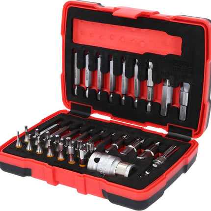 KS TOOLS 1/4" + 10 mm Torx- und Innensechskant-Schrauben-Ausdreher-Satz, 34-tlg ( 150.7060 ) - Toolbrothers