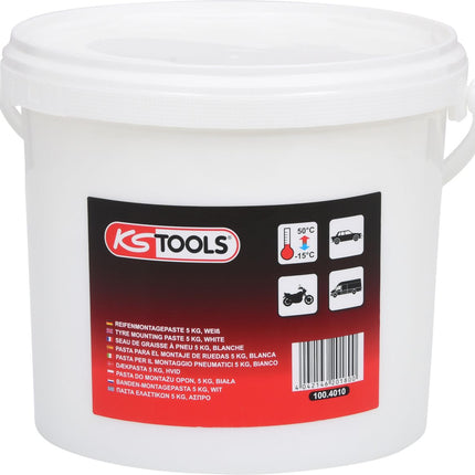 KS TOOLS Reifenmontagepaste 5 kg, weiß ( 100.4010 ) - Toolbrothers