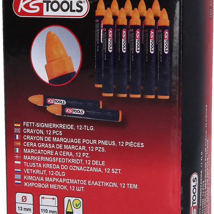 KS TOOLS Signierkreide, gelb,12er Pack ( 100.4045 ) - Toolbrothers