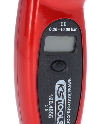 KS TOOLS Digitaler Reifendruckmesser, 0,20 - 10,0 bar ( 100.4055 ) - Toolbrothers