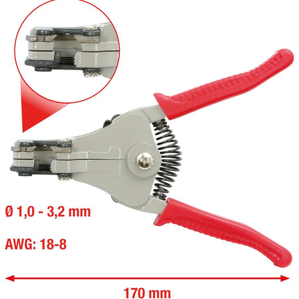 KS TOOLS Alicate pelacables automático, 1-3,2 mm ( 115.1029 )