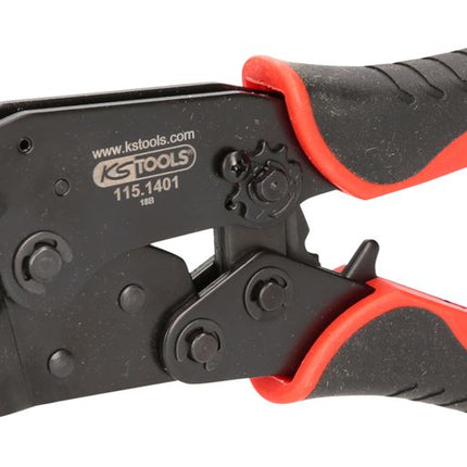 KS TOOLS Crimpzange für isolierte Stoßverbinder mit Schrumpfschlauch  ( 115.1475 ) - Toolbrothers