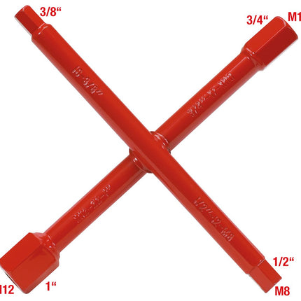 KS TOOLS Sanitär-Kreuzschlüssel, 7 Funktionen ( 116.6000 ) - Toolbrothers