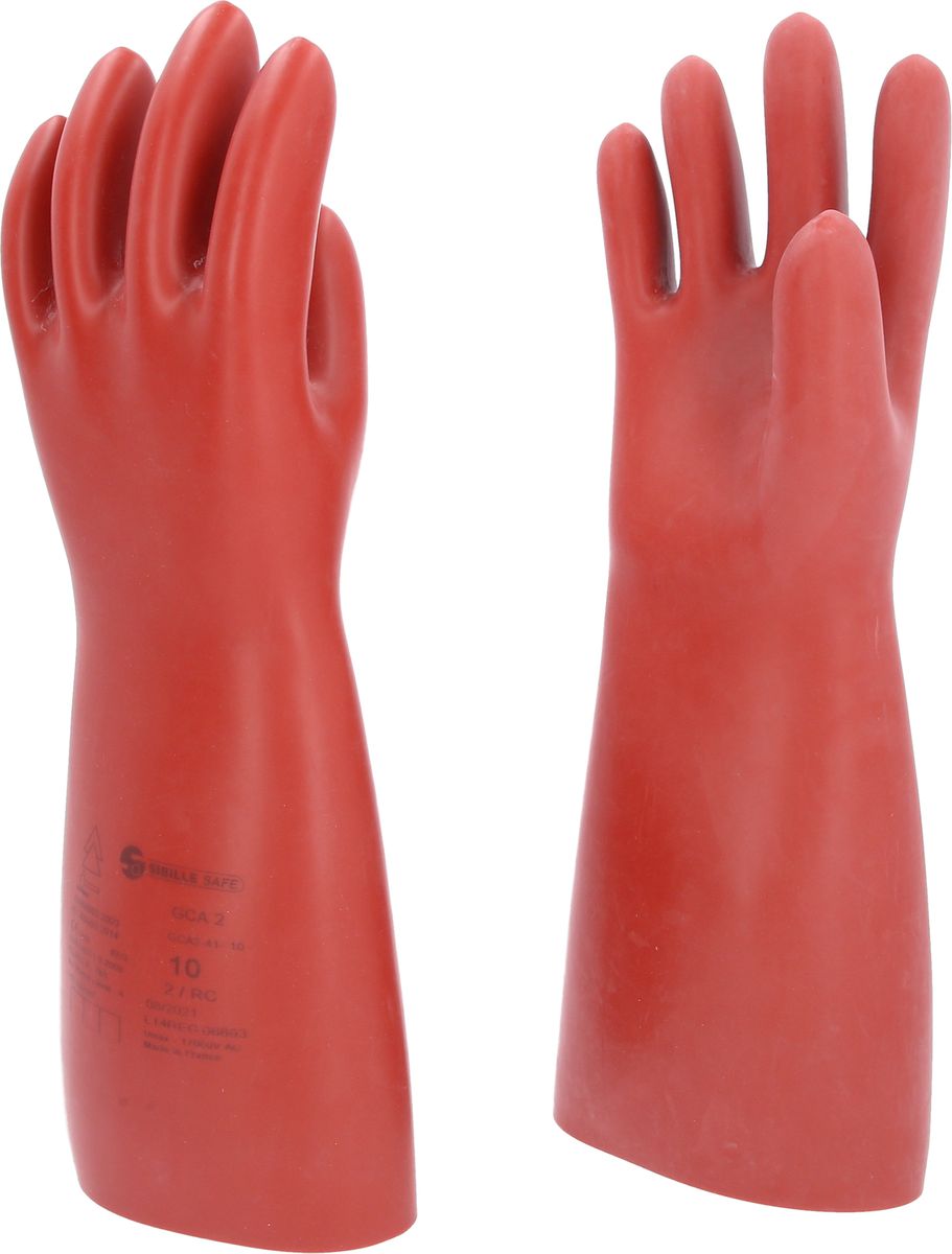 KS TOOLS Guanto di protezione da elettricista con protezione meccanica e termica, taglia 10, classe 2, rosso ( 117.0010 )