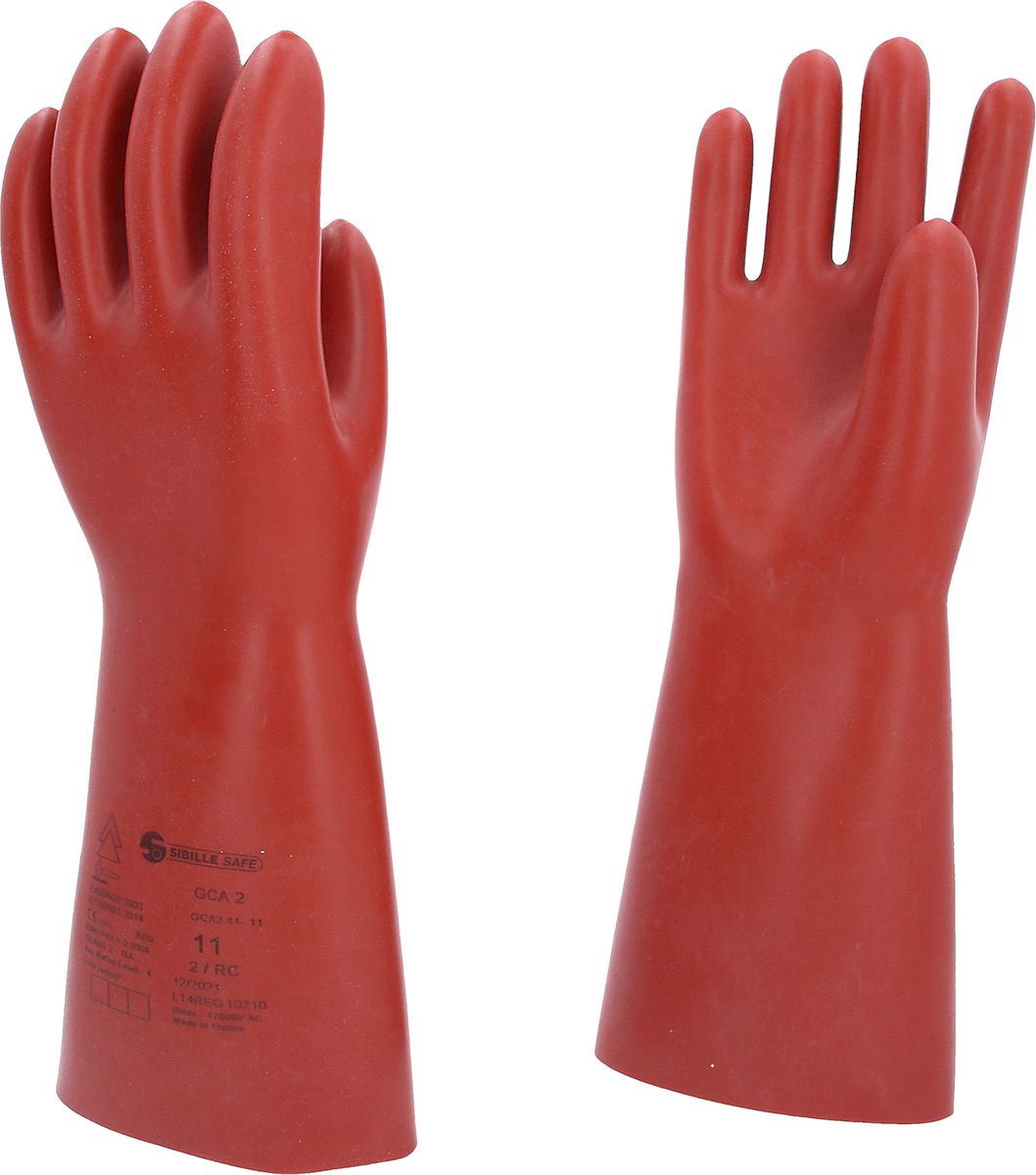 KS TOOLS Guanto di protezione da elettricista con protezione meccanica e termica, taglia 11, classe 2, rosso ( 117.0011 )