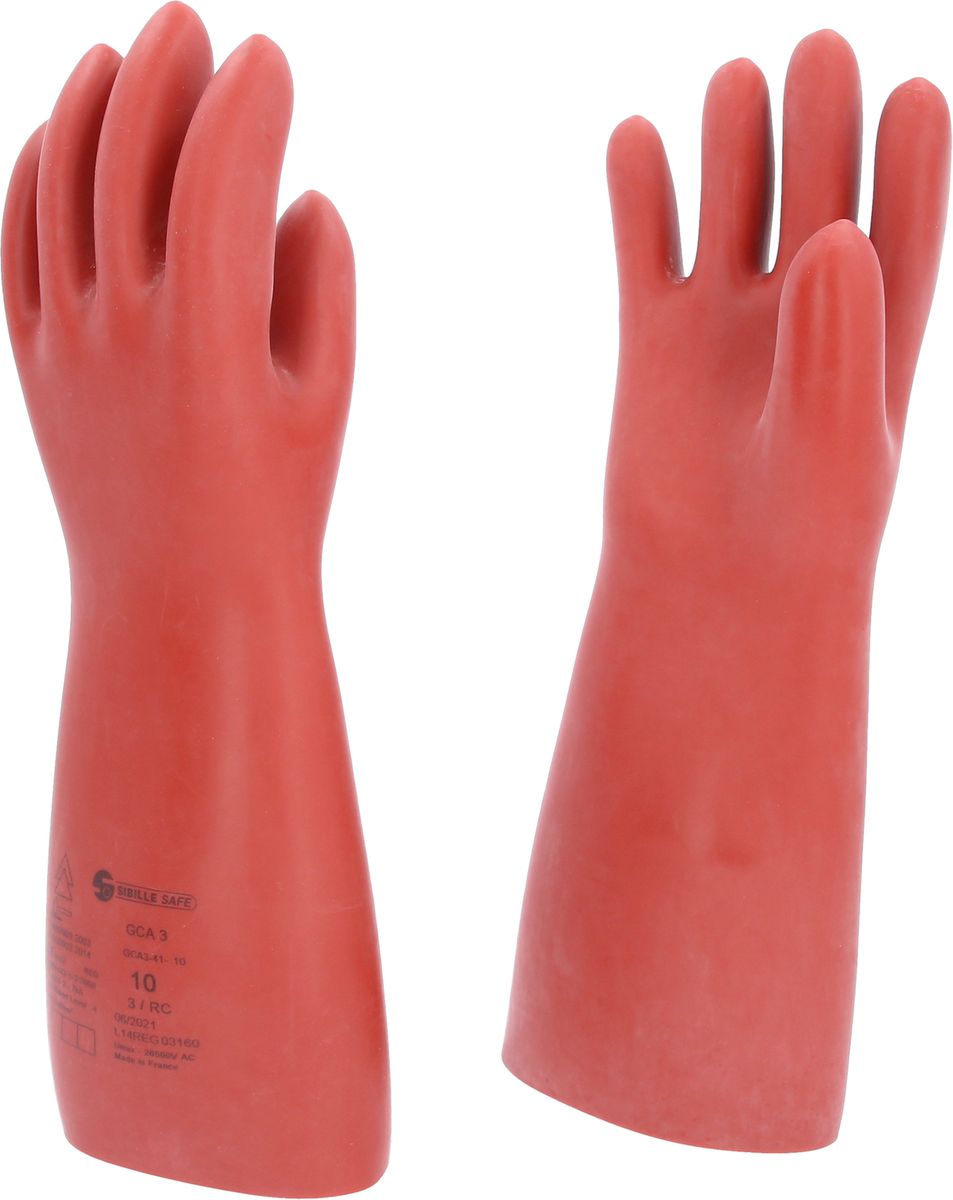 KS TOOLS Guanto di protezione da elettricista con protezione meccanica e termica, taglia 10, classe 3, rosso ( 117.0013 )