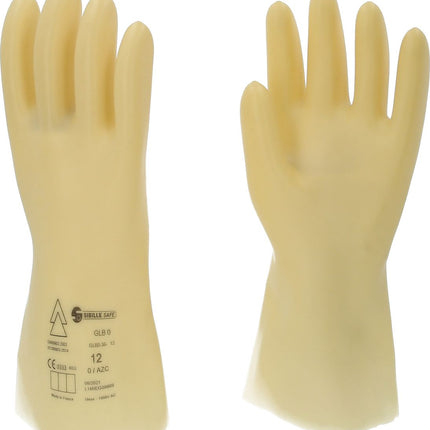 KS TOOLS Elektriker-Schutzhandschuh mit Schutzisolierung, Größe 12, Klasse 0, weiß ( 117.0053 )