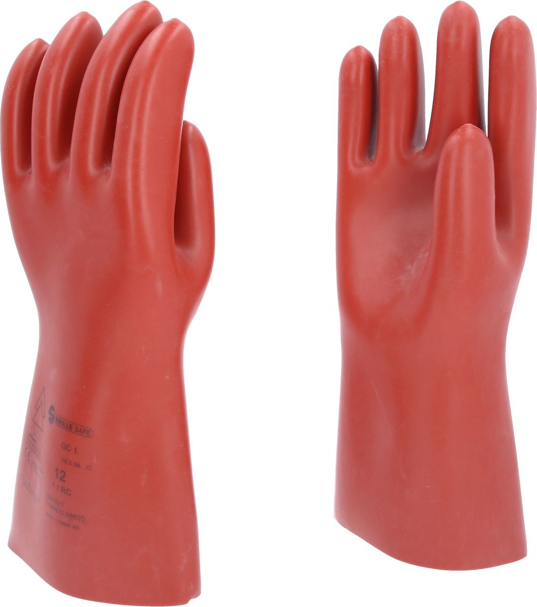 KS TOOLS Guanto di protezione da elettricista con protezione meccanica, taglia 12, classe 1, rosso ( 117.0074 )