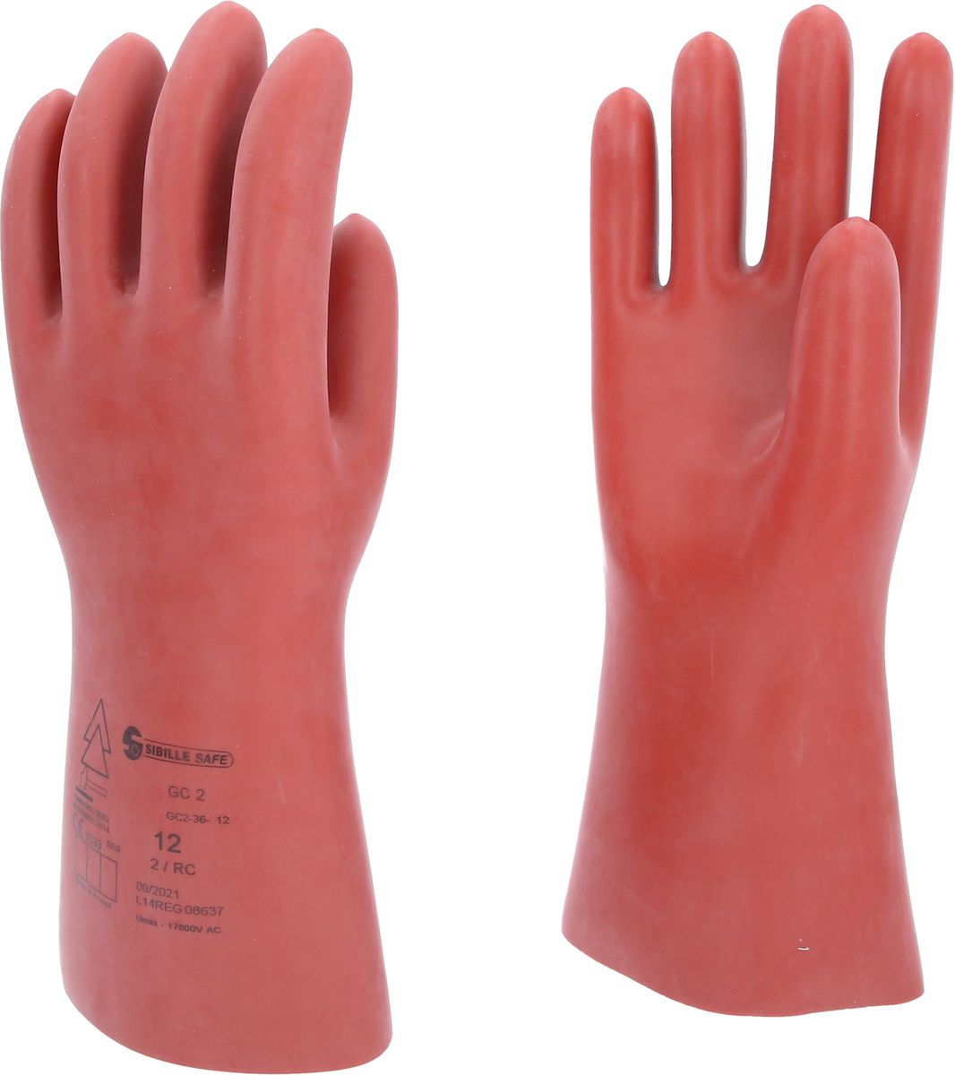 KS TOOLS Guanto di protezione da elettricista con protezione meccanica, taglia 12, classe 2, rosso ( 117.0077 )