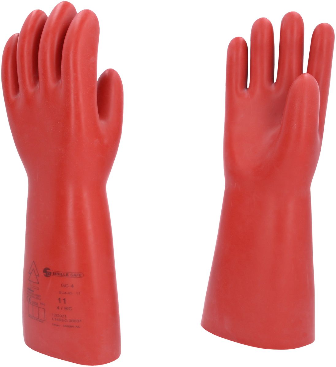 KS TOOLS Guanto di protezione da elettricista con protezione meccanica, taglia 11, classe 4, rosso ( 117.0082 )