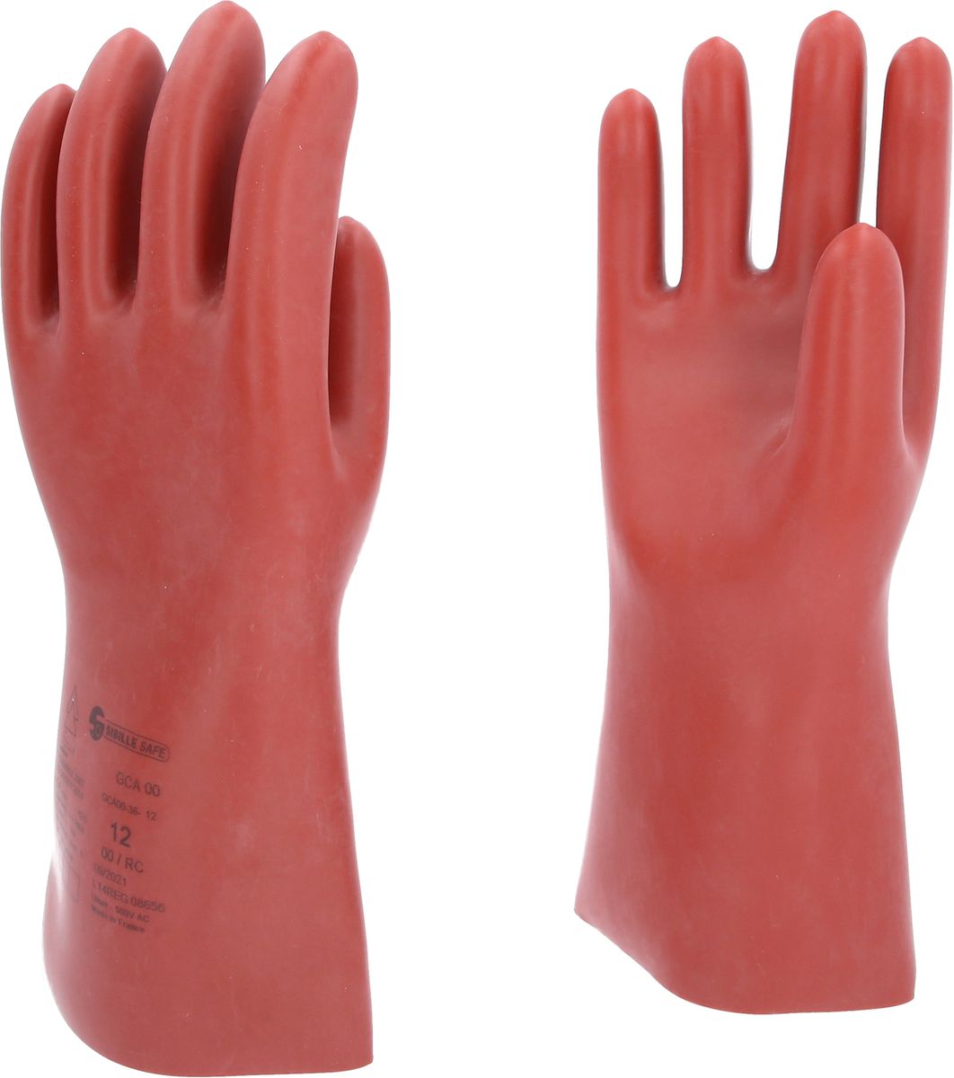 KS TOOLS Guanto di protezione da elettricista con protezione meccanica e termica, taglia 12, classe 00, rosso ( 117.0086 )