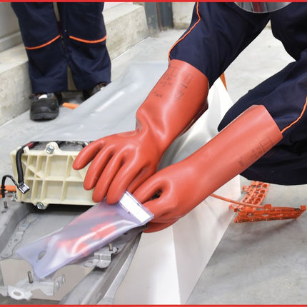 KS TOOLS Gant de protection pour électricien à protection mécanique et thermique, taille 12, classe 3, rouge ( 117.0098 )