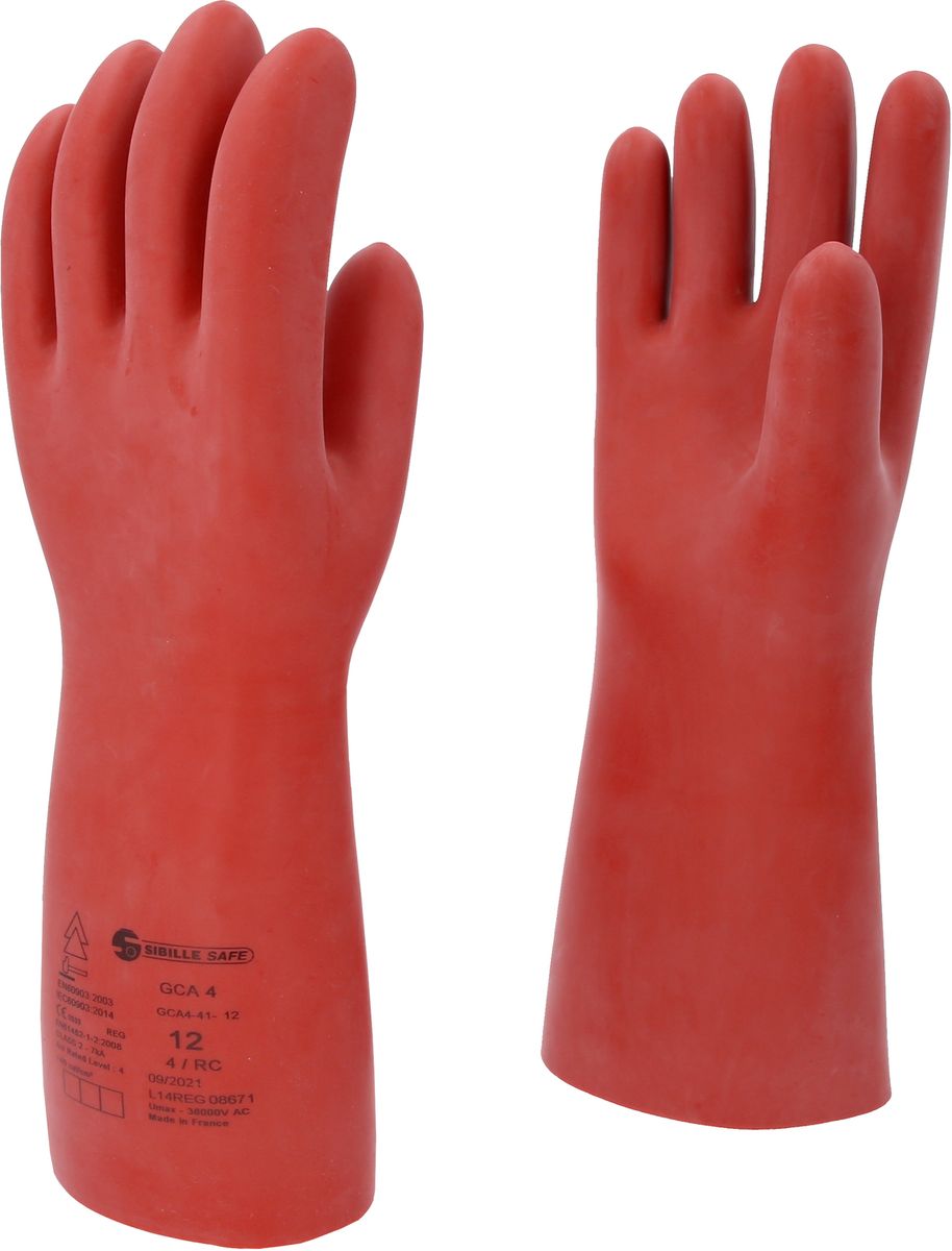 KS TOOLS Guanto di protezione da elettricista con protezione meccanica e termica, taglia 12, classe 4, rosso ( 117.0101 )