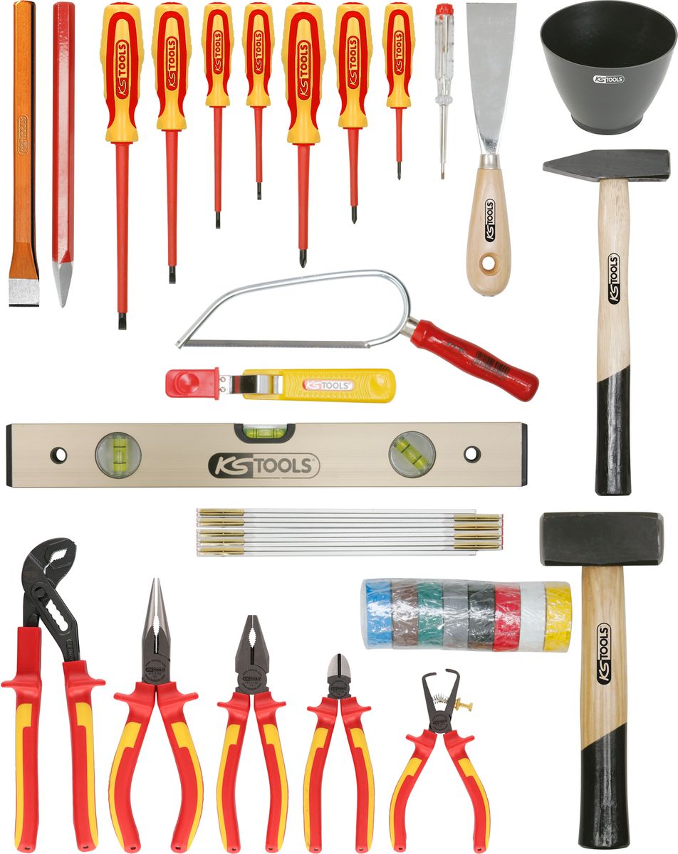 KS TOOLS Valise d'électricien - métal, 30 pcs ( 117.0181 )