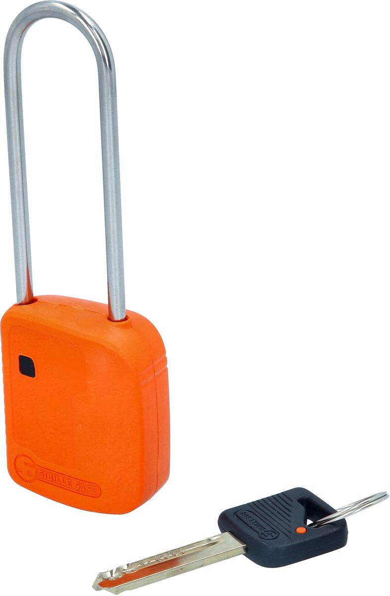 KS TOOLS Cadenas de condamnation, orange, métal, 76 mm ( 117.0219 )