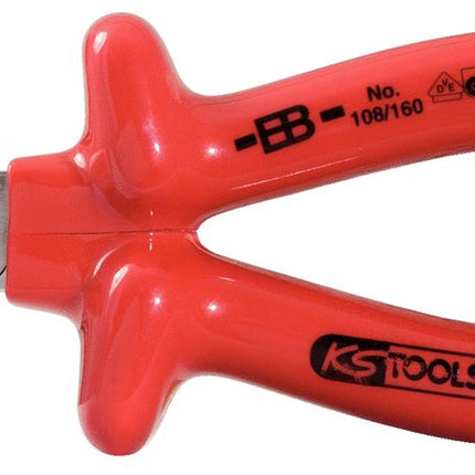 KS TOOLS 1000V Flachzange, kurze Backen, 160mm ( 117.1298 ) - Toolbrothers