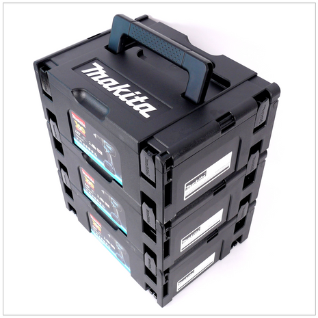 Makita MAKPAC 2 Systemkoffer 3er Set - Schwarz - ohne Einlage - Toolbrothers