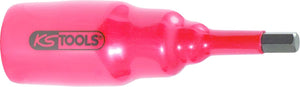 KS TOOLS 3/8" Bit-Stecknuss mit Schutzisolierung für Innensechskant-Schrauben, kurz, 8mm ( 117.1738 )
