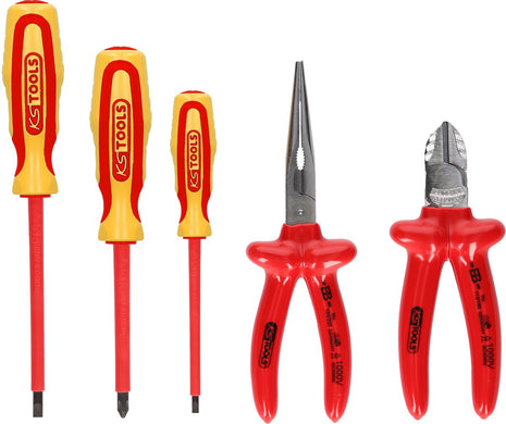 KS TOOLS ERGOTORQUE VDE juego de alicates y destornilladores, variante 2 de 5 piezas (117.1770)