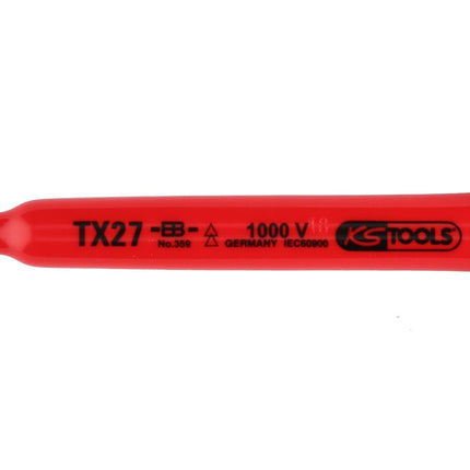 KS TOOLS T-Griff-Torx-Stiftschlüssel mit Schutzisolierung, T20, 120 mm ( 117.2414 )