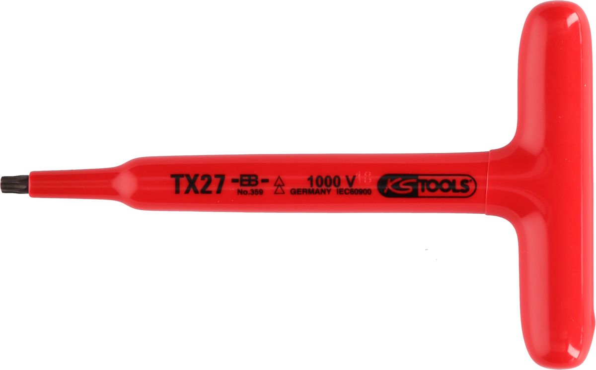 KS TOOLS T-Griff-Torx-Stiftschlüssel mit Schutzisolierung, T40, 200 mm ( 117.2418 )
