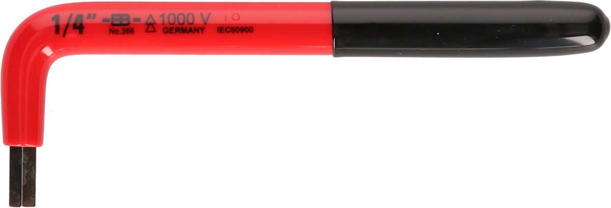 KS TOOLS Clé mâle coudée à six pans creux avec revêtement isolant, 3/8' ( 117.2491 )