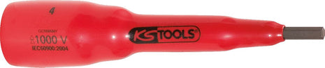 KS TOOLS Vaso con punta de 3/8" con aislamiento protector para tornillos con hexágono interior, 6 mm, 116 mm de largo ( 117.3869 )