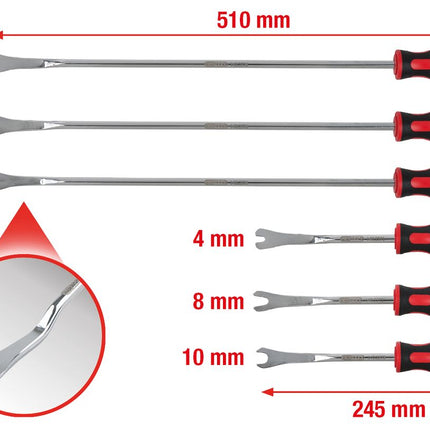 KS TOOLS Serie di estrattori p.molle,6 pzin metallo ( 140.2370 )
