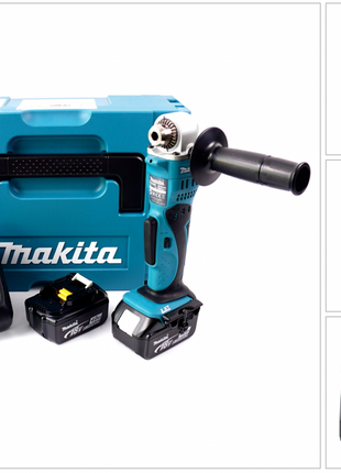 Makita DDA 350 RMJ 18 V Akku Winkelbohrschrauber mit 2x 4,0 Ah Akku, Schnellladegerät im MAKPAC - Toolbrothers