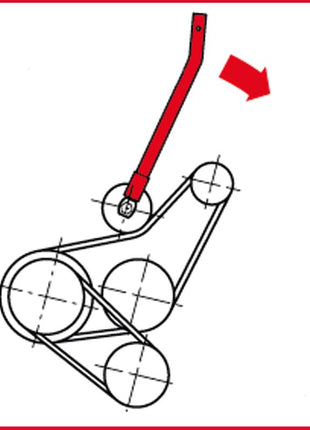 KS TOOLS Keilriemen-Spannhebel für VAG ( 150.1237 ) - Toolbrothers