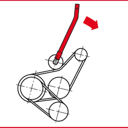 KS TOOLS Keilriemen-Spannhebel für VAG ( 150.1237 ) - Toolbrothers
