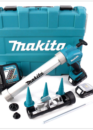 Makita DCG 180 RYEX 18 V Akku Kartuschenpistole Set mit 2x 1,5 Ah Akku und Ladegerät im Koffer - Toolbrothers