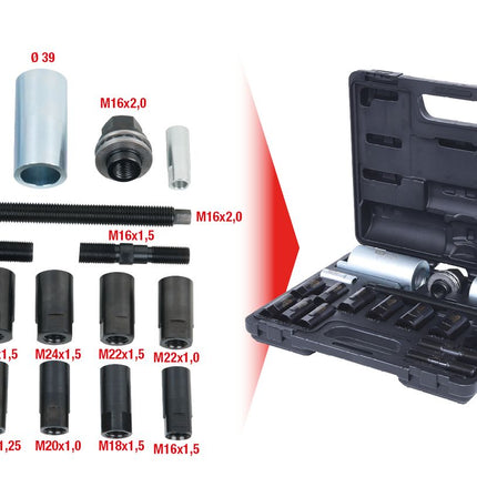 KS TOOLS Antriebswellen-Einziehwerkzeug-Satz, 16-tlg ( 150.2750 ) - Toolbrothers