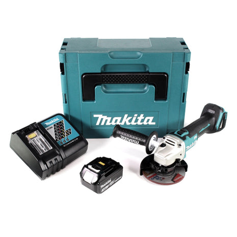 Makita DGA 504 RF1J Akku Winkelschleifer 18V 125mm Brushless + 1x Akku 3,0Ah + Ladegerät + Makpac - Toolbrothers