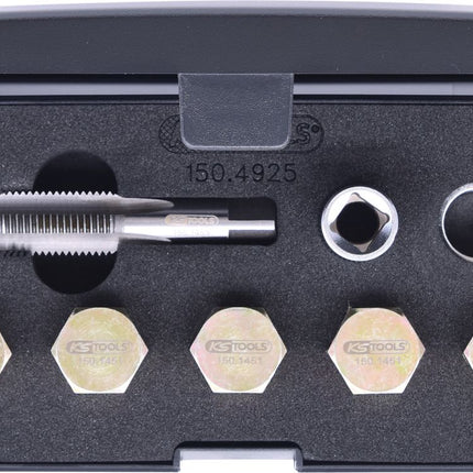 KS TOOLS Kit de réparation pour bouchons de vidange, 12 pcs M15x1,5 ( 150.4925 )