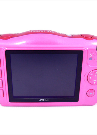 >> KOMPONENTE << Nikon Coolpix S33 Pink OUTDOORKAMERA: ohne Akku & Lader