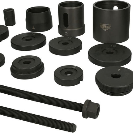 KS TOOLS Achskörperlagerwerkzeug-Satz für BMW Hinterachse, 19-tlg ( 150.9825 ) - Toolbrothers