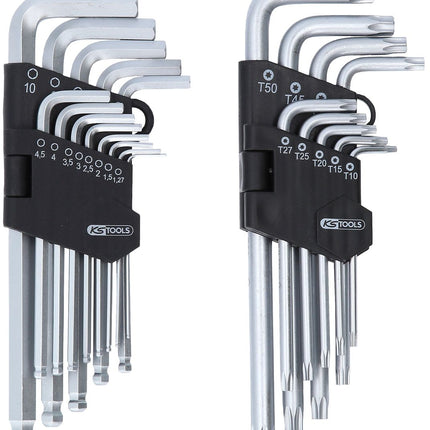 KS TOOLS Winkelstiftschlüssel-Satz, Torx, Innensechskant, 22-tlg ( 151.4000 ) - Toolbrothers