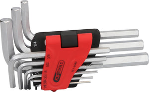 KS TOOLS Innensechskant-Winkelstiftschlüssel-Satz, im Klapphalter,9-tlg1/16"-3/8" ( 151.4540 )