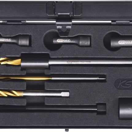 KS TOOLS Universal Glühkerzen-Ausbohrsatz M10 x 1, 8-tlg ( 152.1030 )