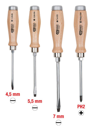 KS TOOLS ERGOTORQUE WOODmax Schlag-Schraubendreher-Satz, 6-tlg ( 300.1050 ) - Toolbrothers