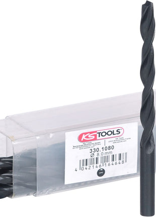 KS TOOLS HSS-R Spiralbohrer, 8mm, 10er Pack ( 330.1080 ) - Toolbrothers