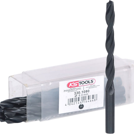 KS TOOLS HSS-G Spiralbohrer, 8mm, 10er Pack ( 330.2080 ) - Toolbrothers