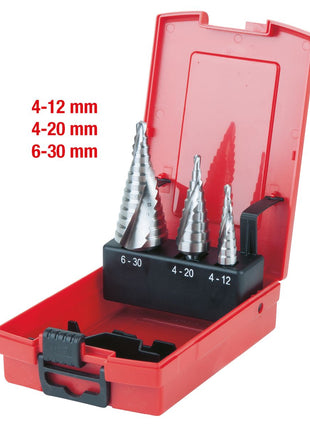 KS TOOLS HSS Co 5 Stufenbohrer-Satz, Kunststoffkassette 3-tlg ( 330.2414 ) - Toolbrothers